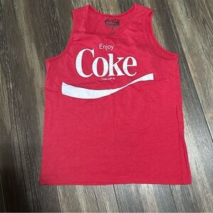 Coca-Cola vintage men's red tank top size L enjoy Coke summer shirt